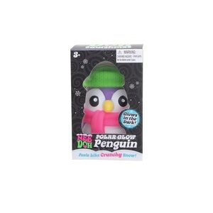 NeeDoh Polar Glow Penguin - Pink, Purple & Green